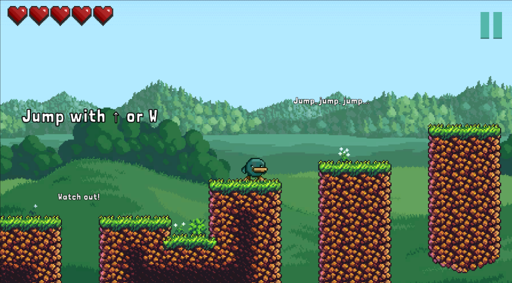 YuliGame - jumping across ruined platforms